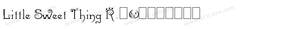 Little Sweet Thing R字体转换